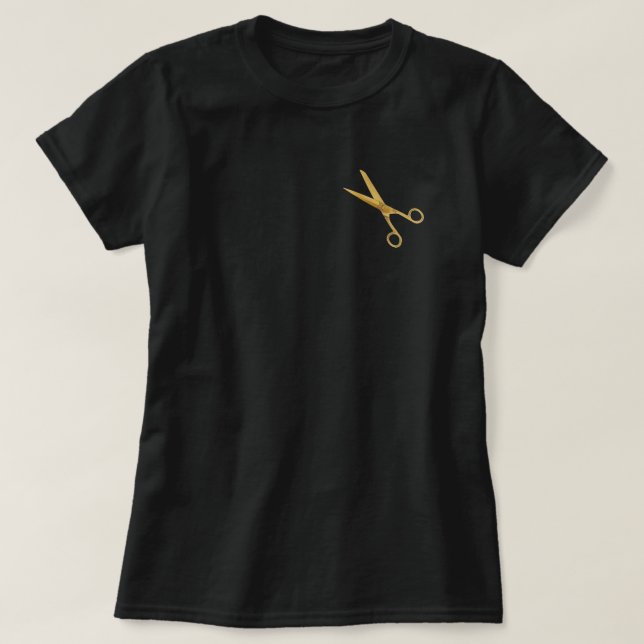 T-shirt Ciseaux d'or (Design devant)