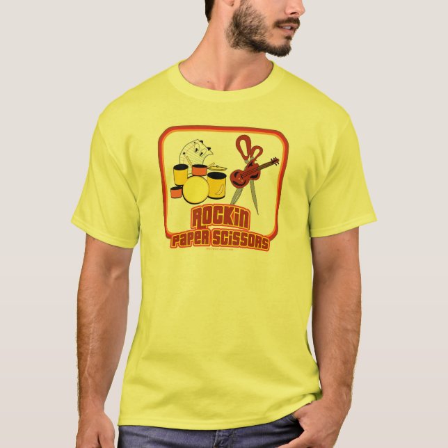 T-shirt Ciseaux en papier rocheux (Devant)