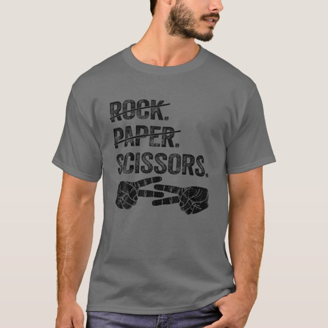 T-shirt Ciseaux en papier rock Lesbiennes filles Fierté Pa (Devant)