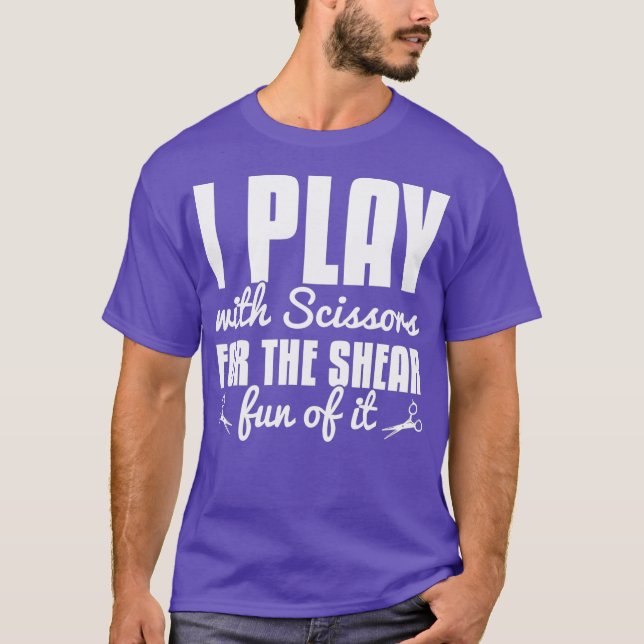 T-shirt Ciseaux pour cheveux Cool Drôle Coiffeuses (Devant)