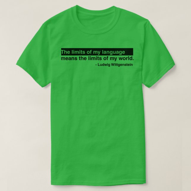 T-shirt Citation 2 de Ludwig Wittgenstein (Design devant)