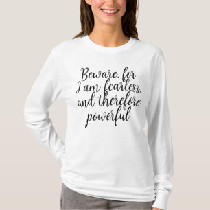 T-shirt Citation-32450 Des Femmes Sans Peur Motivation Pui