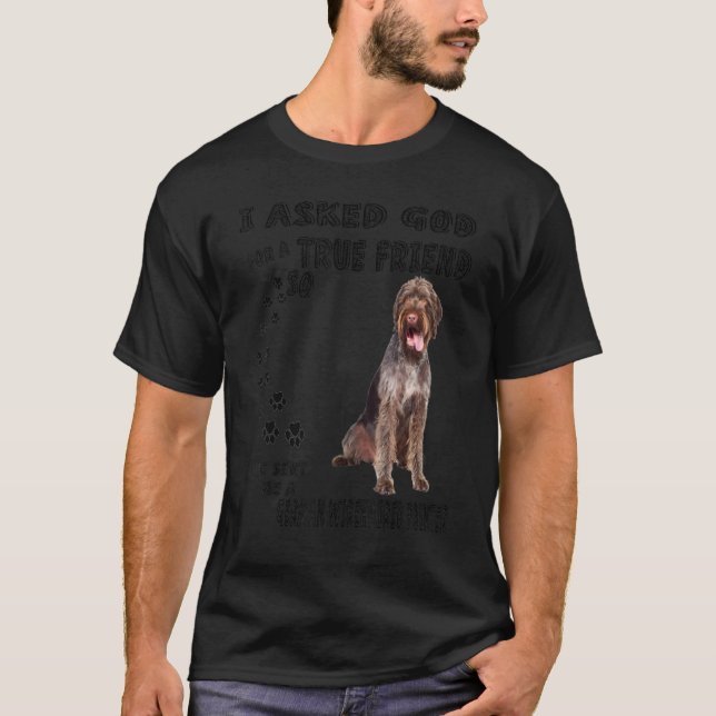 T-shirt Citation À poils durs allemande de pointeur Maman  (Devant)