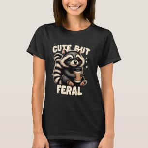 T-shirt Citation Amoureux des animaux Mignonne Mais Feral
