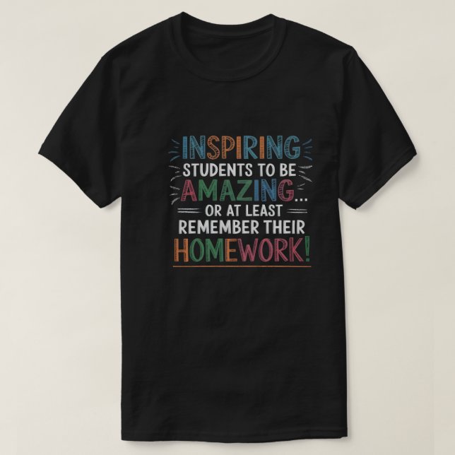 T-shirt Citation amusante de l'enseignant (Design devant)