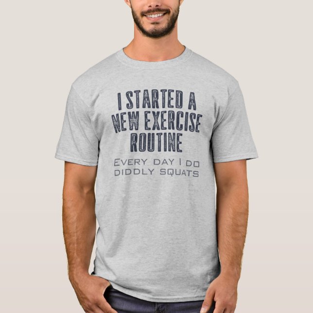 T-shirt Citation amusante de l'exercice (Devant)
