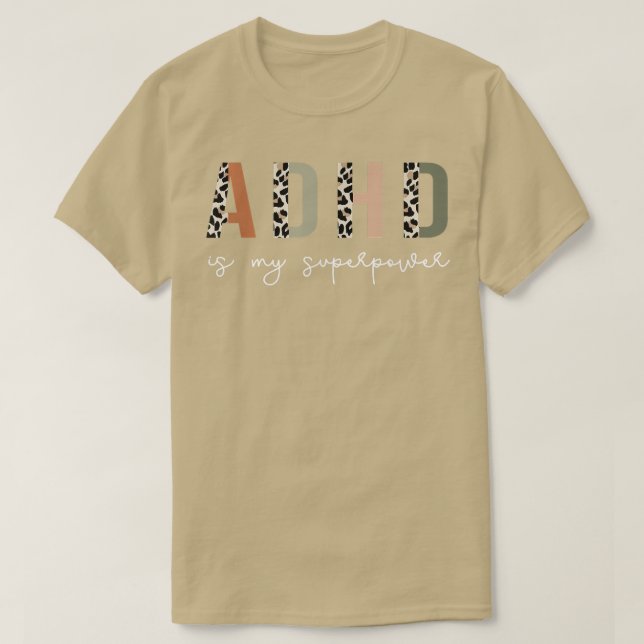 T-shirt Citation amusante du TDAH, Cool TDAH Awareness léo (Design devant)