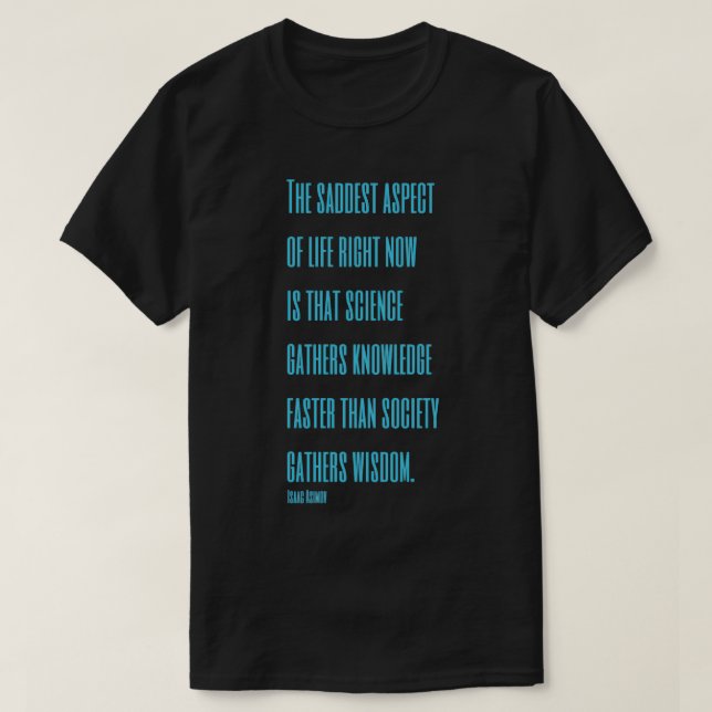T-shirt Citation Asimov (Design devant)