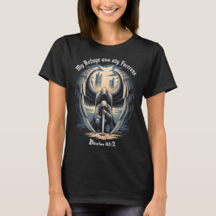 T-shirt Citation biblique de l'ange gardien gothique chrét