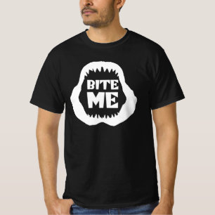 T-shirt Citation Bite me - Requin Jaws