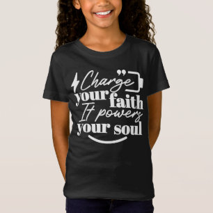 T-Shirt Citation chrétienne motivante – Rechargez votre fo