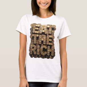 T-shirt Citation Classique Or EAT THE RISK Design