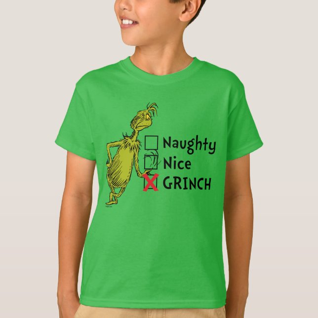T-shirt Citation coquine, Nice ou Grinch (Devant)
