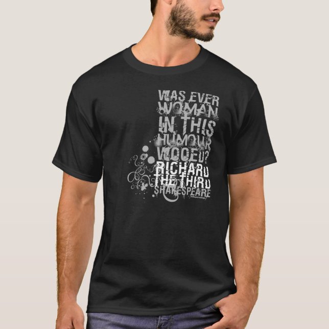 T-shirt Citation courtisée de Richard III (B&W) (Devant)