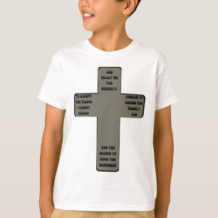 T-shirt Citation croisée de la prière de sérénité du garço