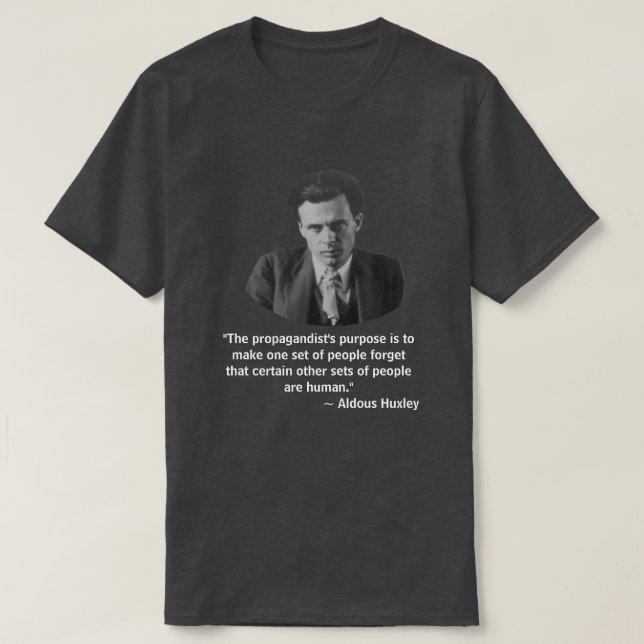 T-shirt Citation d'Aldous Huxley (Design devant)