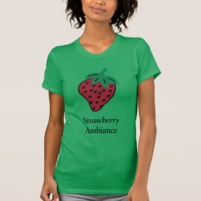 T-shirt Citation d'ambiance fraise avec texte fraise rouge (Devant)