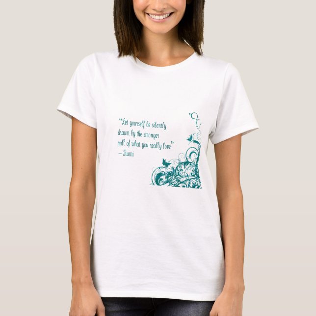 T-shirt Citation d'amour de Rumi (Devant)