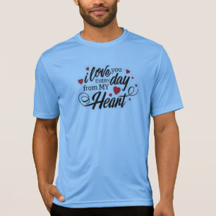 T-shirt Citation d'amour romantique