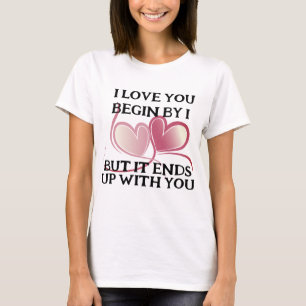 T-shirt Citation d'amour romantique pour la Saint-Valentin