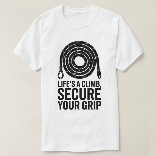 T-shirt Citation d'aventure pour Escalade rock motivationn (Design devant)