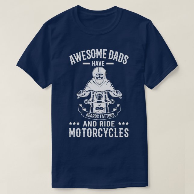 T-shirt Citation De Barbe Drôle Awesome Les papas Ont Des  (Design devant)