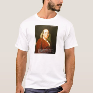 T-shirt Citation de Ben Franklin (Ce qui est sage) Cartes 