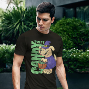 T-shirt Citation de bonbons pour chien d'Halloween