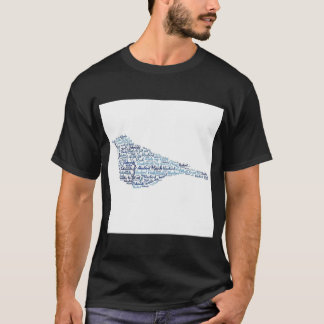 T-shirt Citation de Charles Bukowski Bluebird Blocage acry