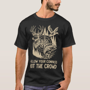 T-shirt Citation de chasse et pêche en plein air 'Suivez v
