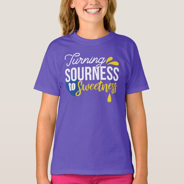 T-shirt Citation de citron motivationnelle de l'aigre à la (Devant)