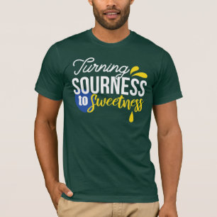 T-shirt Citation de citron motivationnelle de l'aigre à la