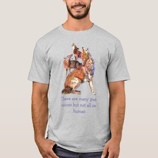 T-shirt Citation de Coyotes Inspirationnels Humains de Voi (Devant)