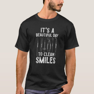 T-shirt Citation de dentiste Dental Hygiéniste Cool Smile