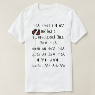 T-shirt "Citation de Fête des pères avec un texte à l'enve