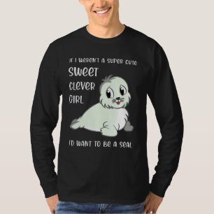 T-shirt Citation De Fille De Phoque Dit Joke Kids Jote Tod
