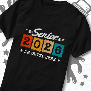 T-shirt Citation de fin d'études rétro Senior 2026 Multico