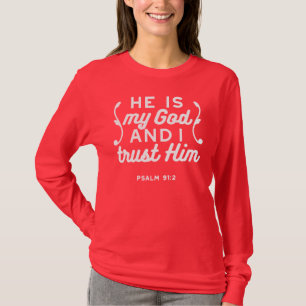 T-shirt Citation de foi chrétienne – Confiez-vous en Dieu 