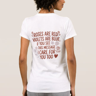 T-shirt citation de gentillesse Roses sont rouges