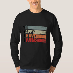 T-shirt Citation De Grossesse Révélée Si Heureux J'Ai Twin