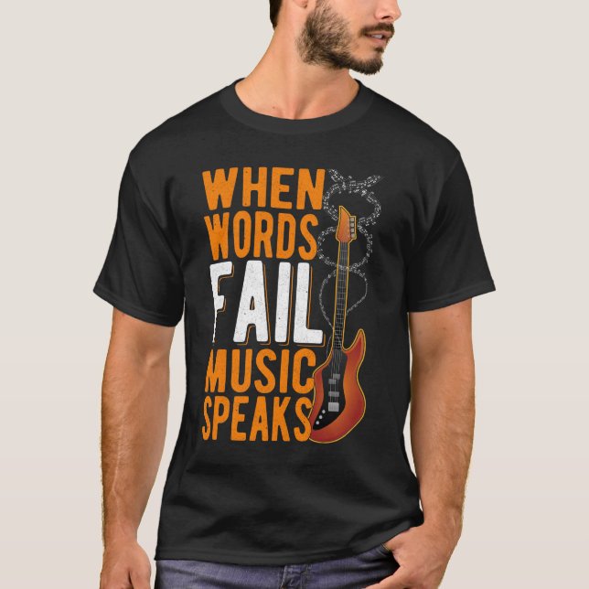 T-shirt Citation de guitare Guitariste Inspiration de musi (Devant)