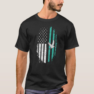 T-shirt Citation De Heron Pour Un Héron Patriotique