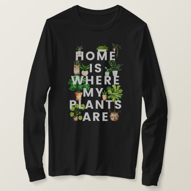 T-shirt Citation de jardinage de la plante d'aquarelle (Design devant)