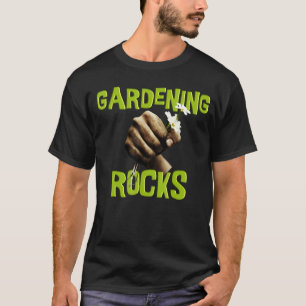 T-shirt Citation de jardinage Le jardinage déchire avec fl