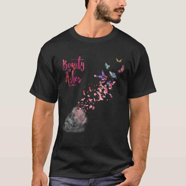 T-shirt Citation de la Bible chrétienne Isaïe 613 Beauté p (Devant)