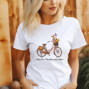 T-shirt Citation de la femme à vélo vintage