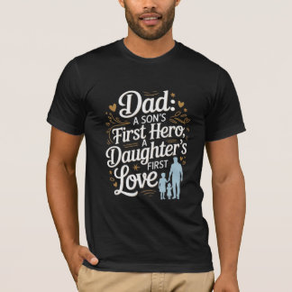 T-shirt Citation de la Fête des Pères - Héros du Fils, Fil