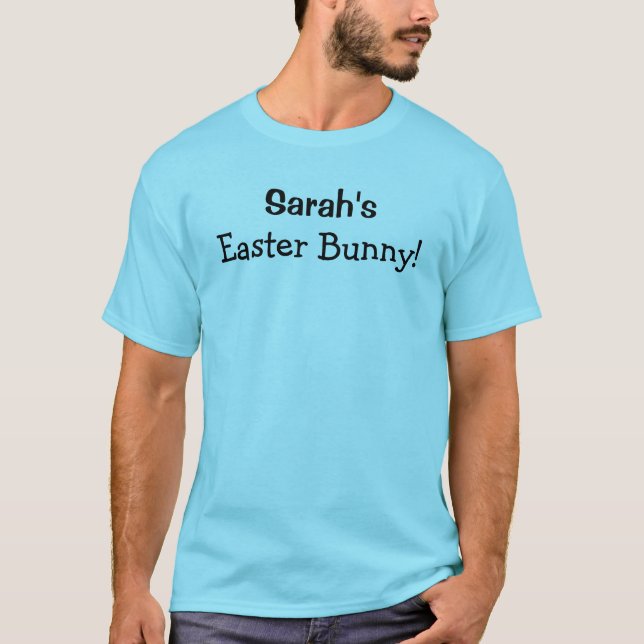 T-shirt Citation de lapin de Pâques personnalisée (Devant)