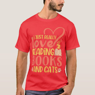 T-shirt Citation de l'auteur Amoureux des chats Pun livre 