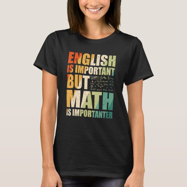 T-shirt Citation de l'enseignant math Math est important R (Devant)